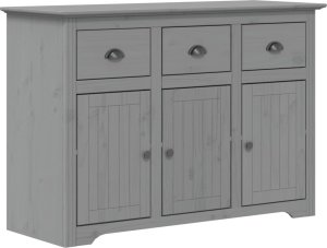vidaXL vidaXL Kredens BODO, szary, 115,5x43x200,5 cm, lite drewno sosnowe 7