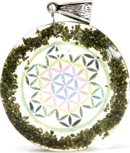 Art-Pol Wisiorek z Orgonitem - Greenstone Mandala 1