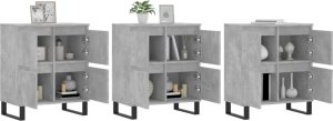 vidaXL Szafki, 3 szt., szarość betonu 3