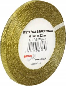 Dekoracja świąteczna Teka Wst±żka brokatowa złota 6mmx22m 1