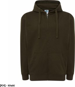 JHK SWUAHOOD - Przyjemna młodzieżowa bluza dresowa z kapturem zapinana na zamek pod szyję 35% bawełna 65% poliester 290g - khaki S 1