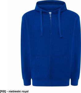 JHK SWUAHOOD - Przyjemna młodzieżowa bluza dresowa z kapturem zapinana na zamek pod szyję 35% bawełna 65% poliester 290g - niebieski royal 2XL 1