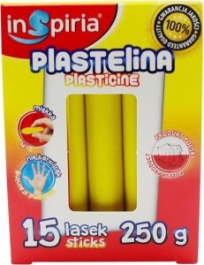 Teka Plastelina żółta 15 lasek 250g 1