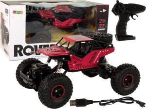 LeanToys Auto RC Zdalnie Sterowane 1:16 Czarne Czerwone 1