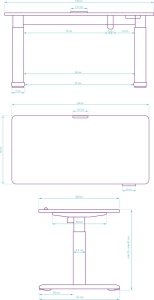 Ultradesk Biurko dla dzieci, elektycznie regulowany, 120X60 cm, 55-81 cm, PULSAR, czarny, ULTRADESK 13