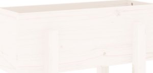 vidaXL vidaXL Donica ogrodowa, biała, 62x30x38 cm, lite drewno sosnowe 2