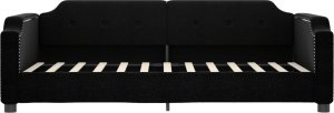 vidaXL vidaXL Sofa z funkcją spania, czarna, 80x200 cm, obita tkaniną 3