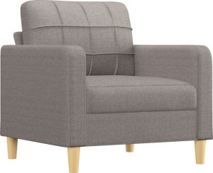 vidaXL vidaXL Fotel z podnóżkiem, taupe, 60 cm, obity tkaniną 4
