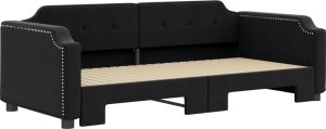 vidaXL vidaXL Sofa rozsuwana, czarna, 90x200 cm, tkanina 3