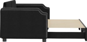 vidaXL vidaXL Sofa rozsuwana, czarna, 90x200 cm, tkanina 4