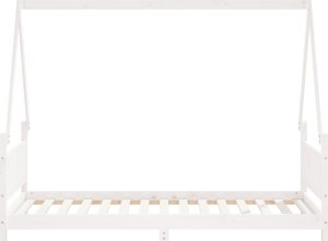 vidaXL vidaXL Rama łóżka dla dzieci, biała, 90x190 cm, drewno sosnowe 4