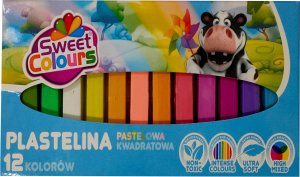 Teka Plastelina kwadratowa pastelowa 12 kolorów 3
