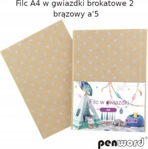 Teka Filc A4 w gwiazdki br±zowy 5szt 1