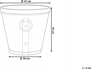 Beliani Doniczka ⌀ 41 cm szara VARI 3
