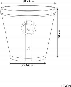 Beliani Doniczka ⌀ 41 cm szara VARI 8