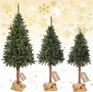 Kadax Choinka sztuczna 220 cm Świerk Na Pniu Naturalny 15