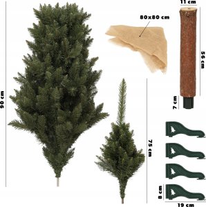 Kadax Choinka sztuczna 220 cm Świerk Na Pniu Naturalny 4