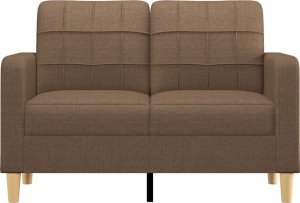 vidaXL vidaXL Sofa 2-osobowa, brązowa, 120 cm, tapicerowana tkaniną 3