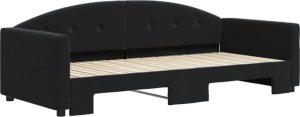 vidaXL vidaXL Sofa rozsuwana, czarna, 90x200 cm, aksamit 3