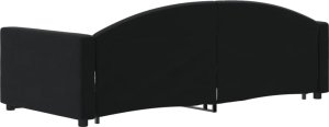 vidaXL vidaXL Sofa rozsuwana, czarna, 90x200 cm, aksamit 5