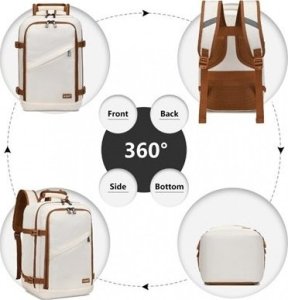 Plecak turystyczny Kono Mały Biały Plecak Ryanair WizzAir 40x20x25 20L Expander 9