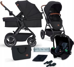 Wózek KinderKraft Universalus vežimėlis Kinderkraft B-Tour 3in1 Mink Pro, Black 1