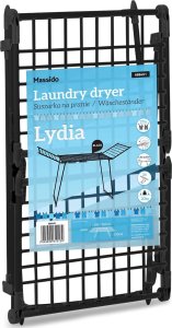 Suszarka na pranie Massido Suszarka na pranie stojąca rozkładana Lydia 27 mb czarna 4