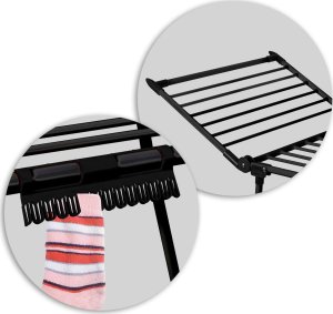 Suszarka na pranie Massido Suszarka na pranie stojąca rozkładana Lydia 27 mb czarna 6