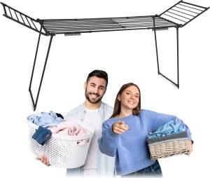 Suszarka na pranie Massido Suszarka na pranie stojąca rozkładana Lydia 27 mb czarna 8