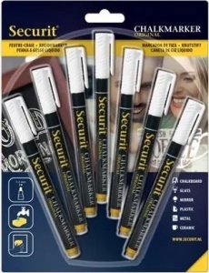 Securit Chalkmarker biały 1-2mm 7stk/pak (7 stk.) 7
