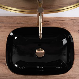Rea Umywalka nablatowa Rea Belinda BLACK GOLD BRUSH 5