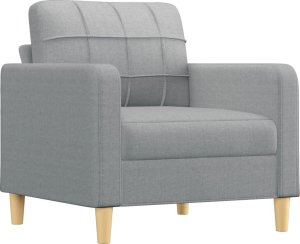 vidaXL vidaXL 3-częściowy komplet wypoczynkowy, obity tkaniną, jasnoszary 3