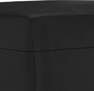 vidaXL vidaXL 4-osobowa sofa z poduszkami, czarna, sztuczna skóra 8