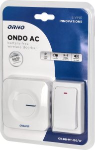 Orno Dzwonek bezprzew. 230V~ bezbateryjny ONDO AC biały (OR-DB-MT-156/W) 2