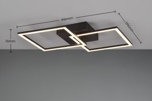 Lampa sufitowa DELIGHT Trio RL Trail R64492132 plafon sufitowy 1x20W LED 3000K 2250lm czarny 3