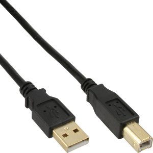 Kabel USB InLine 100pcs. Bulk-Pack InLine® USB 2.0 Cable Type A male to B male black gold plated 1m 1