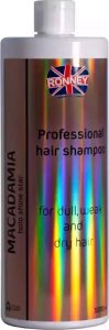 Ronney RONNEY_Macadamia Holo Shine Star Professional Hair Shampoo For Dull, weak And Dry Hair szampon wzmacniający do włosów suchych i osłabionych 1000ml 1