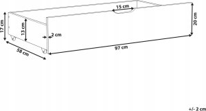 Beliani Zestaw 2 szuflad pod łóżko szary RUMILLY 3