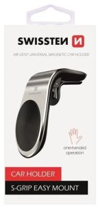 Swissten Magnetic car holder easy mount silver 8