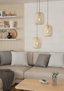 Lampa wisząca EGLO PENDING ROMAZZINA 3XE27 900687 SAND 2