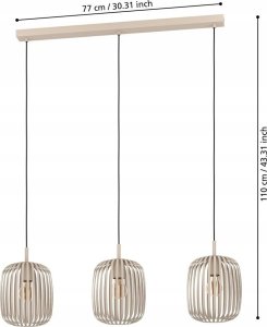 Lampa wisząca EGLO PENDANT LIGHT ROMAZZINA 3XE27 900497 SND 4