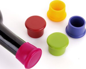 Heckermann Zestaw 3X Zatyczka Silikonowa Korek Do Butelek Czerwona 4