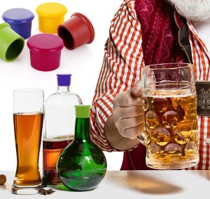 Heckermann Zestaw 3X Zatyczka Silikonowa Korek Do Butelek Czerwona 5