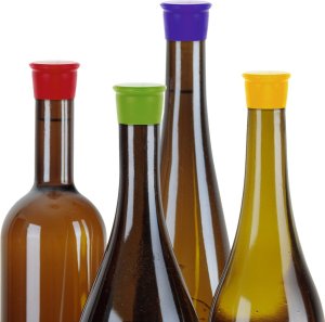 Heckermann Zestaw 3X Zatyczka Silikonowa Korek Do Butelek Czerwona 8