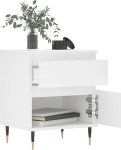 vidaXL Szafka nocna, biała, 40x35x50 cm 3