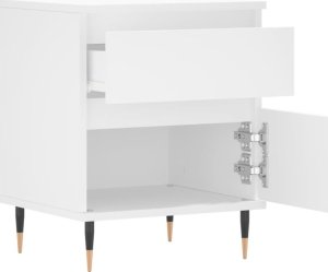 vidaXL Szafka nocna, biała, 40x35x50 cm 6