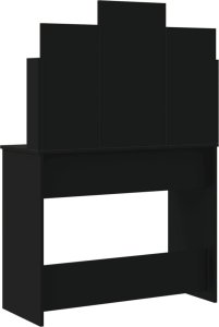 vidaXL vidaXL Toaletka z oświetleniem LED, czarna, 96x40x142 cm 7