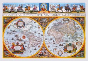 WOODEN CITY Drewniane Puzzle z figurkami - Mapa Nova Terrarum Antyczna, 505 elementów 1