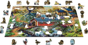 WOODEN CITY Drewniane Puzzle z figurkami - Mosty wiejskie, 505 elementów 1