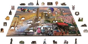 WOODEN CITY Drewniane Puzzle z figurkami  Wiosna w Paryżu rozm. XL, 600 elementów 1